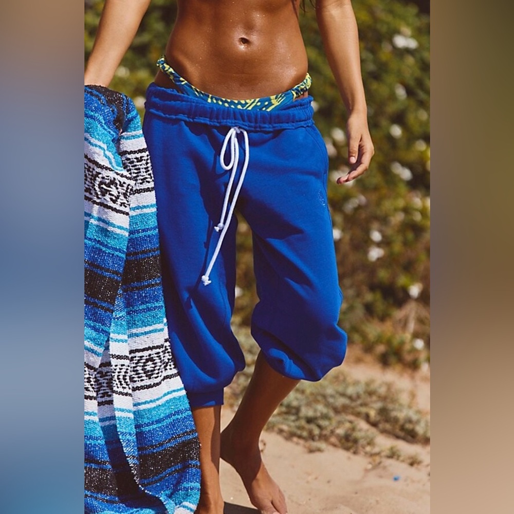 FP Movement by Free People Royal Blue Track Capri Joggers